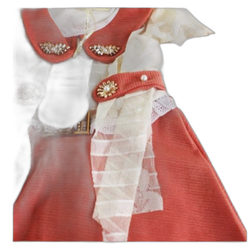 Robe de fete avec dentellefillette rose
