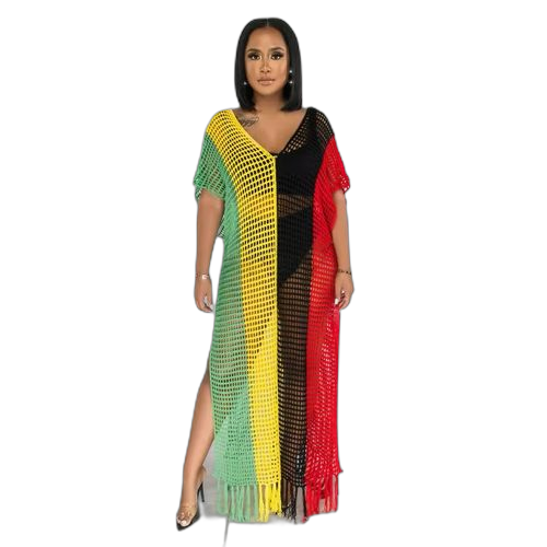 Robe de plage transparente pour femme