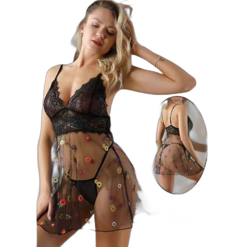 Robe nuisette mini sexy noir. Des économies garanties sur chaque commande avec Diaytar