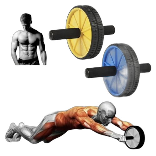 Roue abdominale avec tapis très résistant et démontable