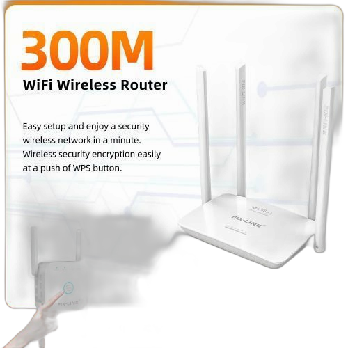 Routeur sans fil wr08, mini amplificateur de signal wifi sans fil, routeur à quatre antennesblanc