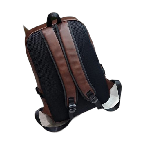 Sac a dos en cuir marron pu noir, de haute qualité pour ordinateur