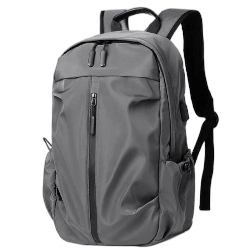 Sac a dos résistants doux et élégants avec port usb gris