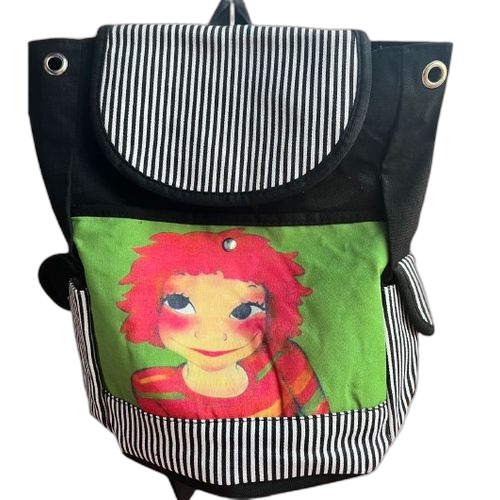 Sac à dos fillette 40x40 cm vert noir