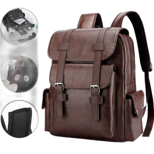Sac à dos grande de capacité marron