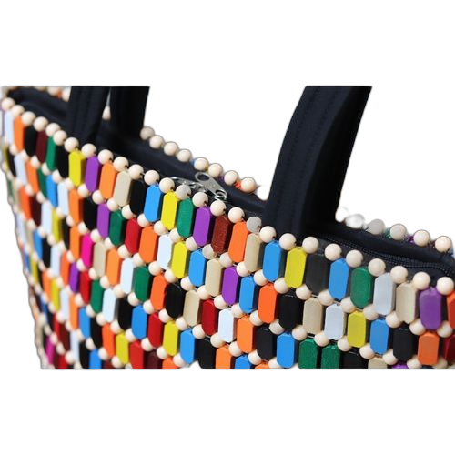 Sac à main perlé africain