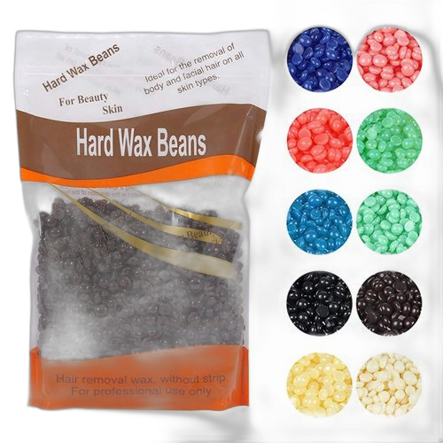 Sachet de 100g de perles d'épilation à la cire dure pour homme et femme pour le visage et le corps.