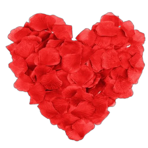 Sachet de 50 pétales de rose forme coeur imprimés i love you rose bonbon