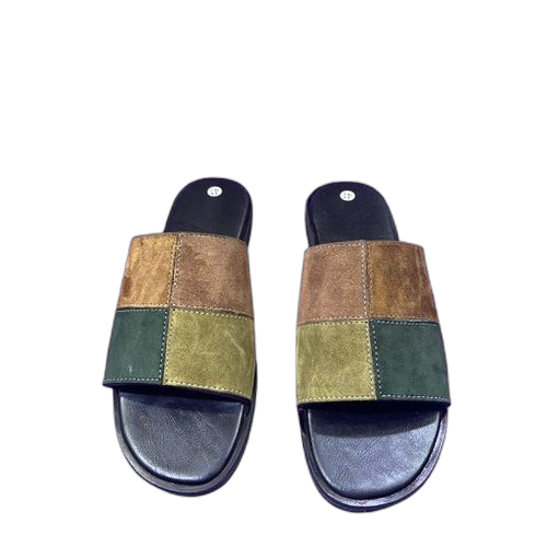Sandale en cuir multicolore pour homme