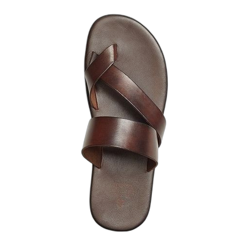 Sandales en cuirpour homme marron tabac(fabrication locale)