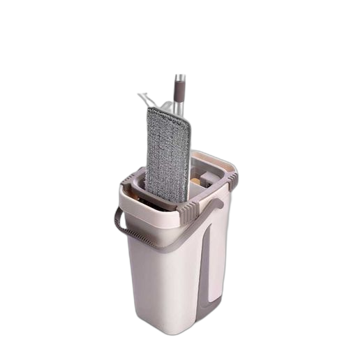 Seau essoreur ménage lazy mop serpillère microfibre automatique couleur aléatoire