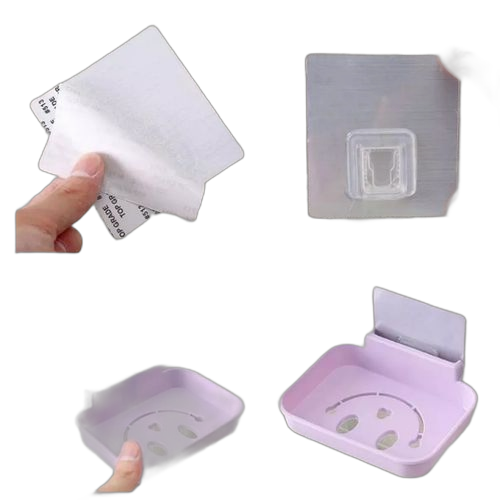 Set de 2 porte savons attachables couleur aléatoire