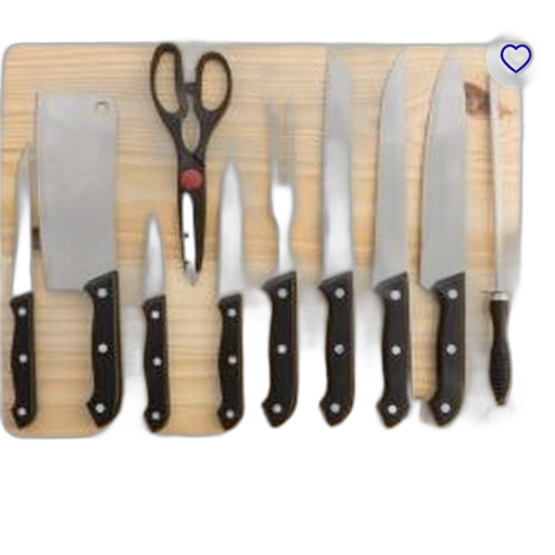 Set de couteaux + planche à découper11 pièces