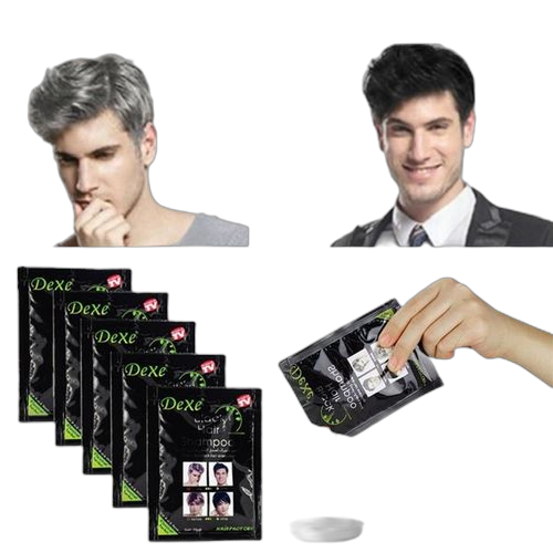 Shampoing colorant dexe cheveux noirs 5 sachets
