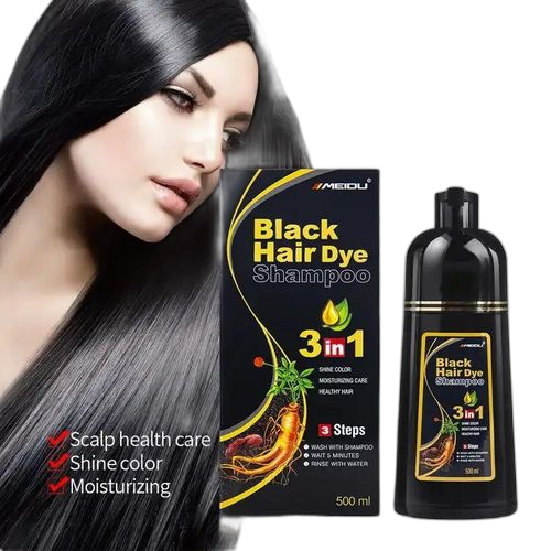 Shampoing pour cheveux coloration en noirdes cheveux en quelques minutes 500 ml