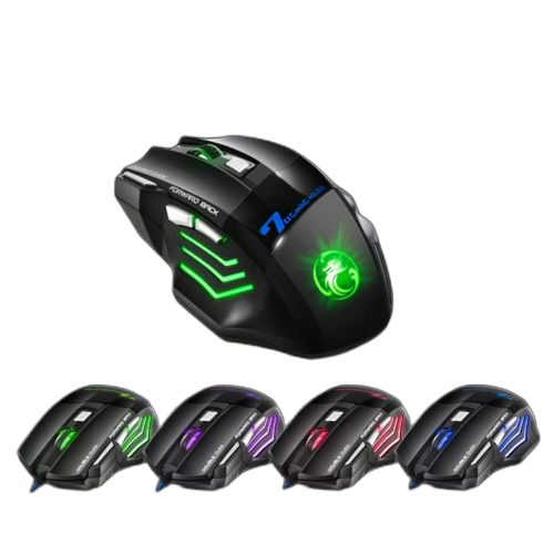 Souris de jeu filaire 7 touches fonctionnelles rgb light pour le jeu