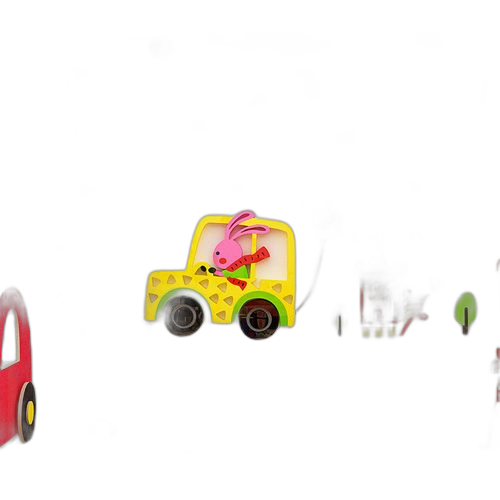 Sticker 3d enfant voiture 150 x 105 cm