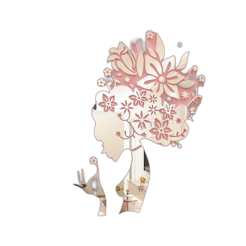 Sticker 3d femme miroir 120 x90 cm