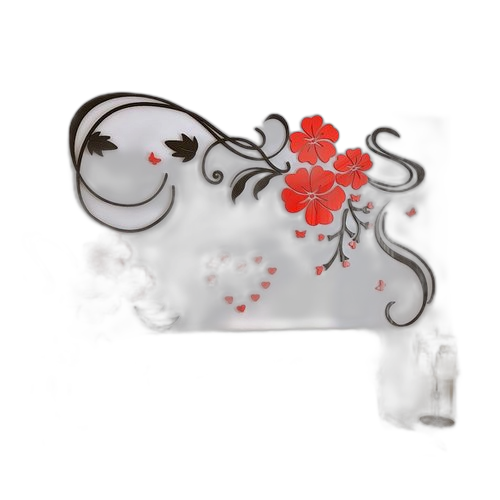 Sticker 3d fleur noire rouge large150 cm x h 90 cm – Image 4