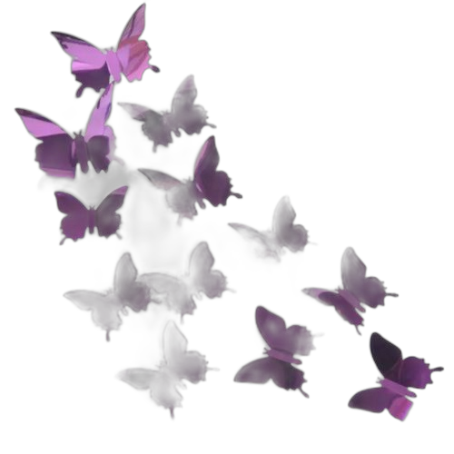 Stikers murale papillon 12 pièces violet. Diaytar : La révolution discount est en marche