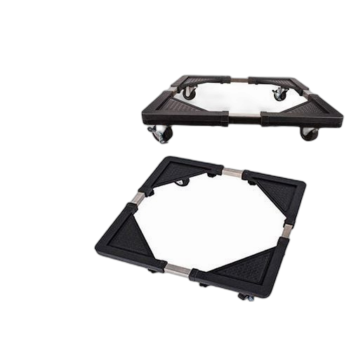 Support avec roues pour frigo, réfrigérateur, machine à laver noir