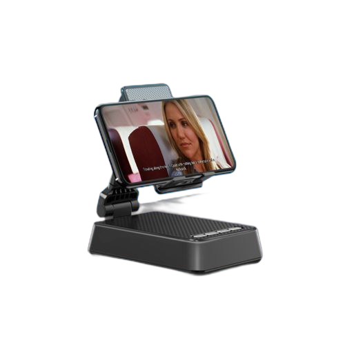 Support de téléphone portable avec haut parleur bluetooth, support de bureau