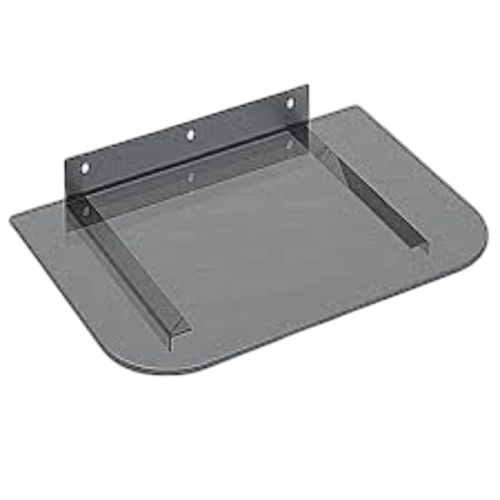 Support mural decodeur dvd acier verre