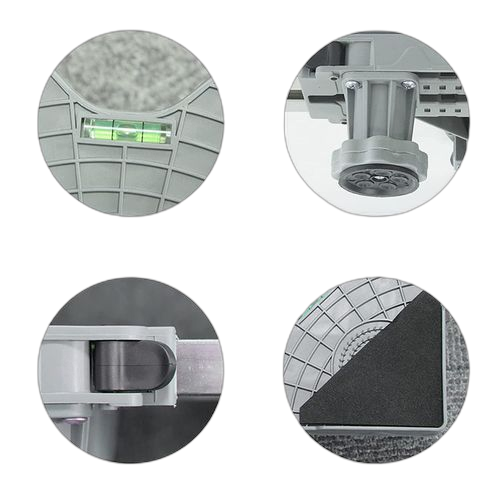 Support universel de base de réfrigérateur pour lave linge à rouleaux 4 pieds + 4 roues simples