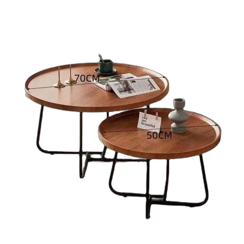 Table basse 2 piècestable de salon meubles bois