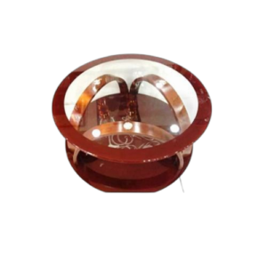 Table basse centrale rond vitrée / marron. L'alternative e-commerce intelligente au Sénégal : Diaytar