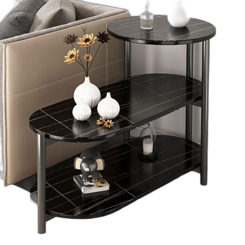 Table d'appoint de style scandinave en bois à trois niveaux