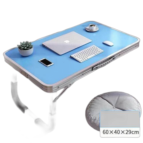 Table d'ordinateur pliable multifonctions bleu60 x 40 x 29cm