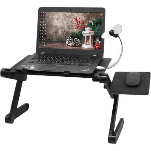 Table d'ordinateur portable réglable multifonctionnelle avec tapis de souris et refroidisseur support universel pour ordinateur portable