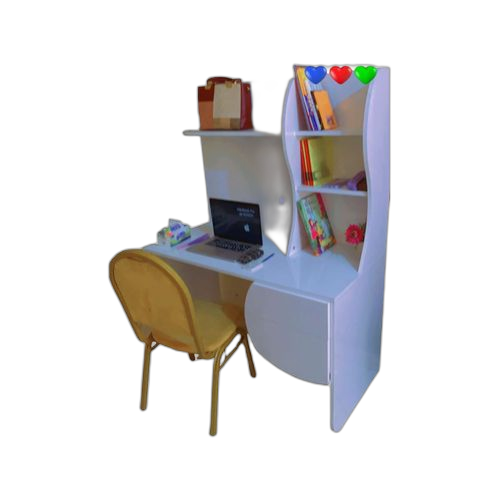 Table de bureau avec bibliothèque intégrée et tiroirs