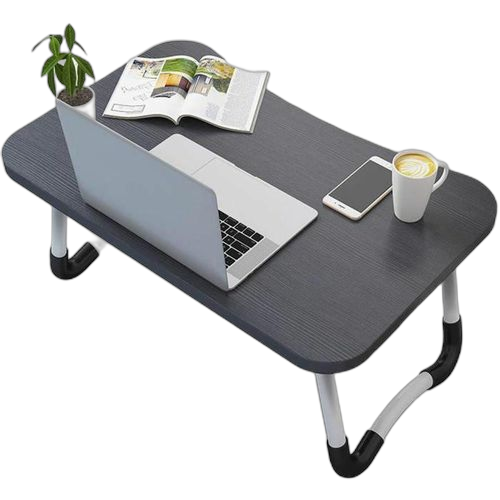 Table de lit multifonctions pliable pour ordinateur et repas noire