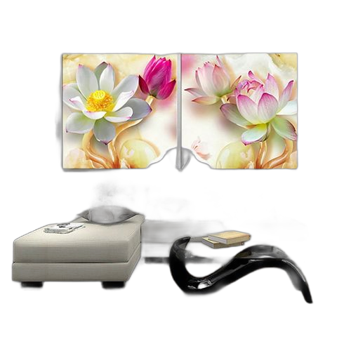 Tableau 2 pièces fleurs 50 x 50 cm x 2pces impression sur toile. Diaytar : Des prix qui défient toute concurrence