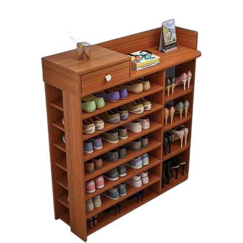 Étagère de rangement de chaussures et accessoires 4 niveaux en métal