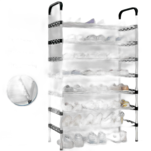 Étagère de rangement de chaussures et accésoires 5 étages 80cmnoir