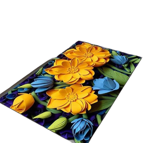 Tapis de salle de bain à motifs fleurs noir. Votre centre commercial virtuel au Sénégal : Diaytar