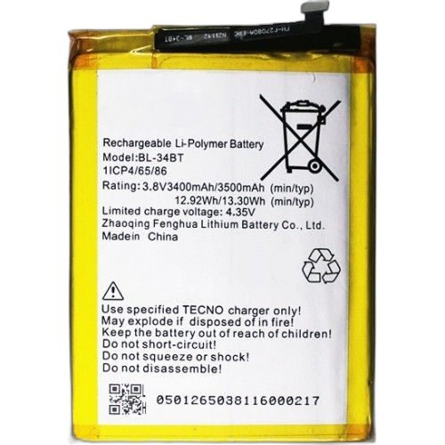 Tecno batterie smartphone tecno spark 8c