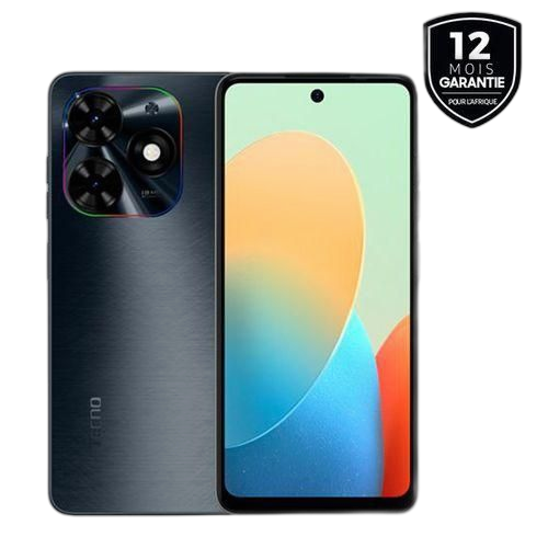Tecno pop 8 ecran 6.6" hd 128gb rom + 4gb ram – 5000mah noir