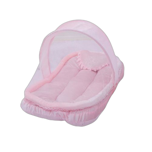 Tente moustiquaire pour bébélit pour bébé rose