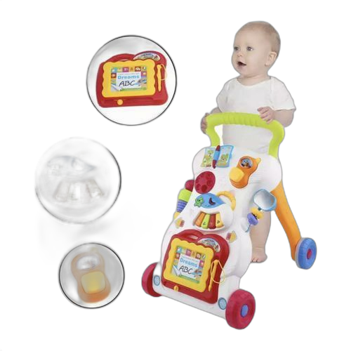 Trotteur bébé multifonction avec ardoise et lettres de l'alphabet ca820931