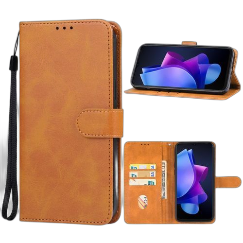 Étui de téléphone en cuir skin feel pour tecno camon 20 pro