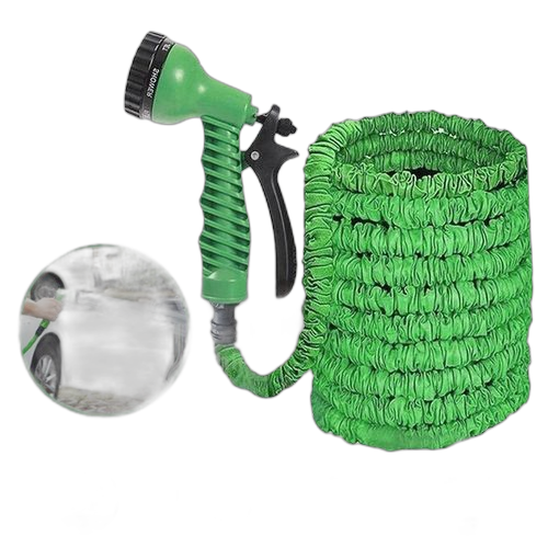 Tuyau d'arrosage rétractable pour arrosage et lavage de voiture 45m