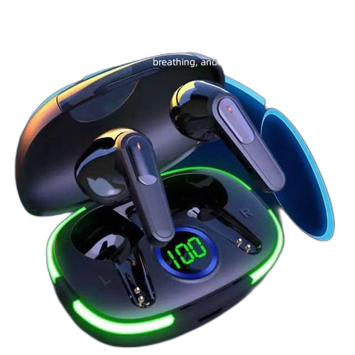 Tws pro 80 wireless bluetooth 5.3 écouteur hifi hifi stéréo music appelant le casque avec un éclairage respiratoire