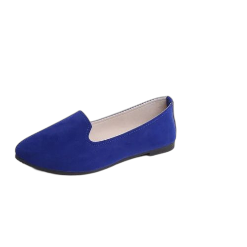 Unbrand ballerine en dain bleu
