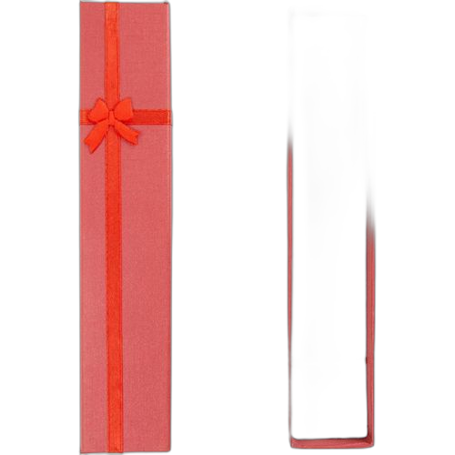 Unbrand boites pour bijoux/montres rouge avec couvercles et nœud de ruban décoratif – Image 4