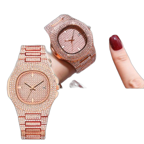 Unbrand lot de 5 montres diamantquartz calendrier acier inoxydable