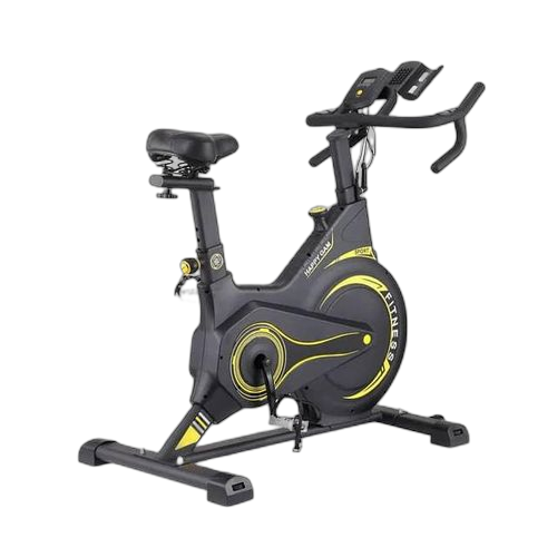 Vélo d'exercice intérieur jaune noir